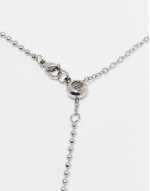 unisex waterproof stainless steel chain necklace with pendant in silver